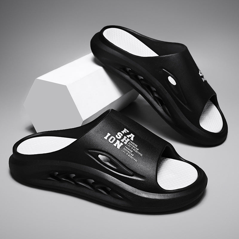 Men's EVA Thick Soled Color Blocked Slippers