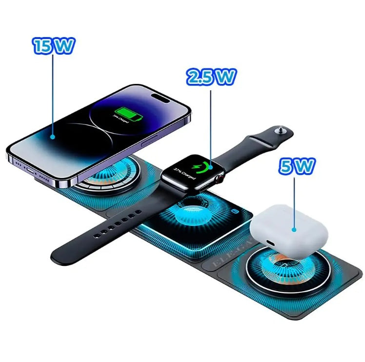 3 In 1 Portable Magnetic Foldable Wireless Charging