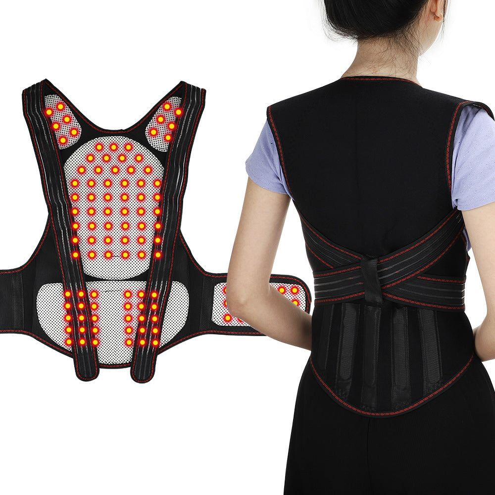Magneticx Back Support Magnets Heating Therapy Belt Waist Brace Posture Corrector Spine Back Shoulder Lumbar Posture Correction 5.0