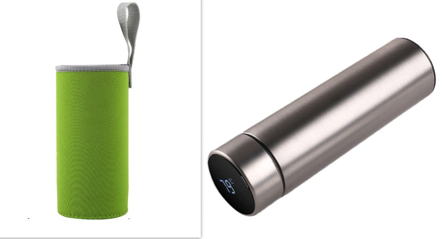 LED touch display temperature water cup