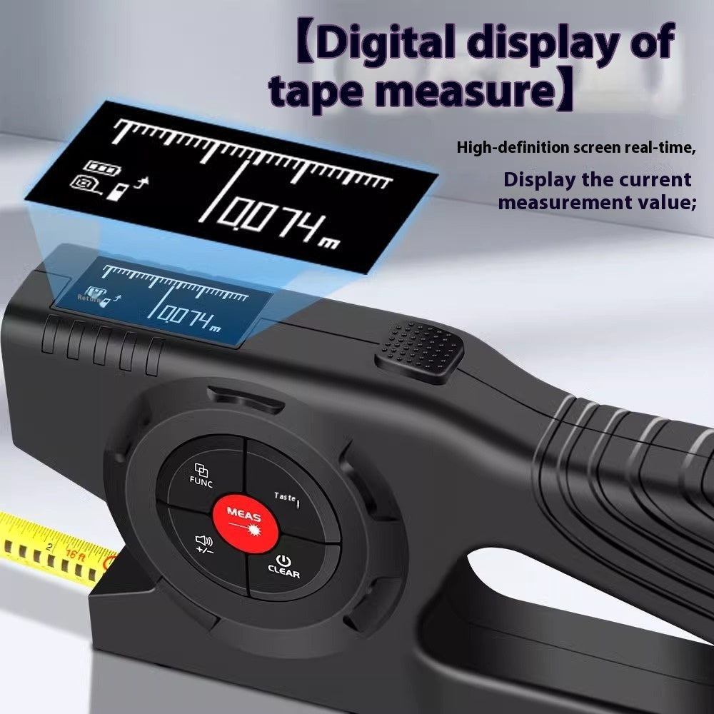 SKTM02 Laser Tape Digital Display Laser Range Finder Three-in-one Intelligent Electronic Measuring Scale Charging